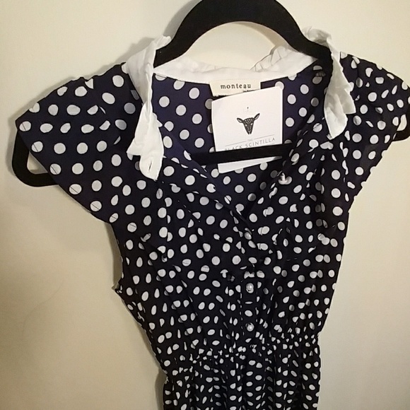 Polka Dot Monteau Dress - Picture 2 of 4